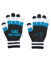 Women's Wear by Erin Andrews Carolina Panthers Striped Scarf and Gloves Set