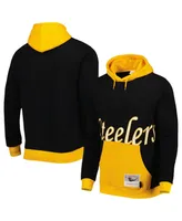 Men's Mitchell & Ness Black Pittsburgh Steelers Big Face 5.0 Pullover Hoodie