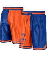 Men's Nike Blue, Orange New York Knicks Courtside Versus Force Split Dna Performance Shorts