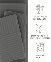 ienjoy Home Expressed Embossed Striped 3-Pc. Sheet Set, Twin