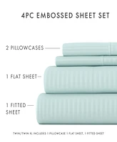 ienjoy Home Expressed Embossed Striped -Pc. Sheet Set