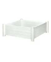 Nuvue Raised Deluxe Garden Bed 48 in. x 48 in. x 15 in. White