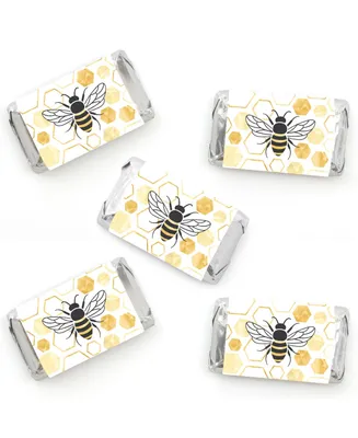 Little Bumblebee Mini Candy Bar Stickers Bee Baby Shower & Birthday 40 Ct
