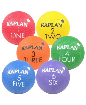 Kaplan Early Learning Colored Playground Balls - Set of 6