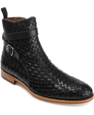 Taft Men's Dylan Hand-Woven Leather Buckle Jodhpur Boots