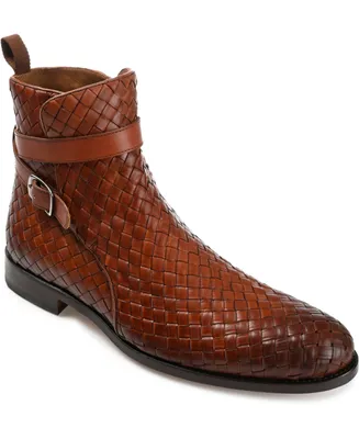 Taft Men's Dylan Hand-Woven Leather Buckle Jodhpur Boots