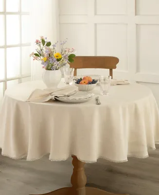 Lenox French Perle 70" Round Natural Tablecloth
