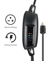 Lectron 240V 16 Amp Level 2 Ev Charger with 21ft Extension Cord J1772 Cable & Nema 6-20 Plug Electric Vehicle Charger