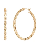 Coach Signature Chain Hoop Earrings