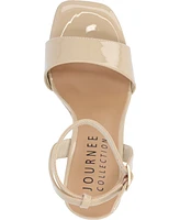 Journee Collection Women's Konna Ankle Strap Wedge Sandals