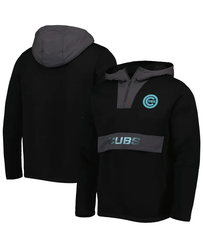 Levelwear Men's LevelWear Black Chicago Cubs Ruckus Quarter-Zip Hoodie