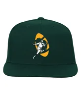 Big Boys and Girls Mitchell & Ness Green Green Bay Packers Gridiron Classics Ground Snapback Hat