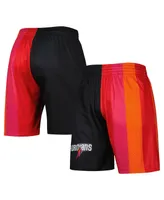 Men's Mitchell & Ness Black Miami Heat Hardwood Classics 2005 Split Swingman Shorts