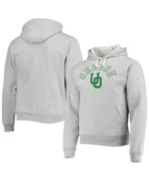 Men's League Collegiate Wear Heathered Gray Oregon Ducks Seal Neuvo Essential Fleece Pullover Hoodie