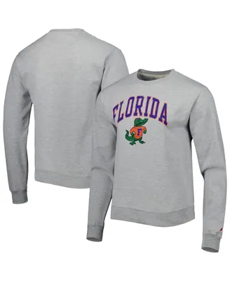 Men's League Collegiate Wear Gray Florida Gators 1965 Arch Essential Fleece Pullover Sweatshirt