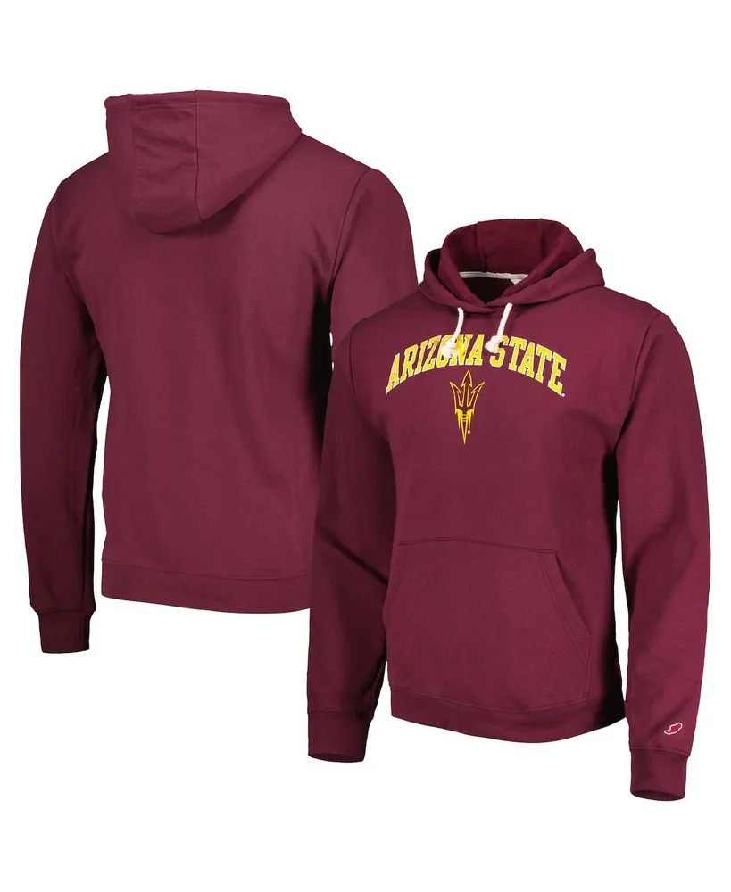 Men's League Collegiate Wear Maroon Arizona State Sun Devils Arch Essential Pullover Hoodie