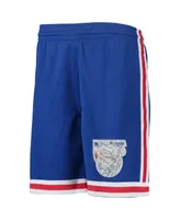 Big Boys and Girls Mitchell & Ness Blue New Jersey Nets 1993 Hardwood Classics 75th Anniversary Swingman Shorts