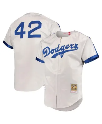 Men's Mitchell & Ness Jackie Robinson Gray Brooklyn Dodgers Cooperstown Collection Authentic Jersey