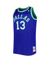 Men's Mitchell & Ness Steve Nash Blue Dallas Mavericks Big and Tall Hardwood Classics 1998-99 Swingman Jersey