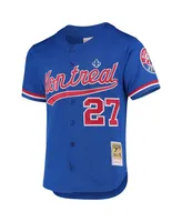 Men's Mitchell & Ness Vladimir Guerrero Blue Montreal Expos 1997 Cooperstown Collection Mesh Batting Practice Jersey