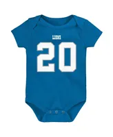 Infant Boys and Girls Mitchell & Ness Barry Sanders Blue Detroit Lions Mainliner Retired Player Name Number Bodysuit