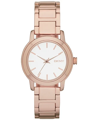 Dkny Women's Tompkins Three-Hand Rose Gold-Tone Watch 32mm