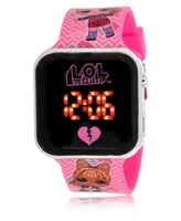 Mga Entertainment Children's Laugh out Loud Light Emitting Diode Pink Silicone Strap Watch 32mm