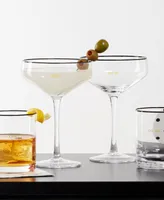 Kate Spade Cheers to Us Dirty Neat Martini Glasses Set, 2 Piece