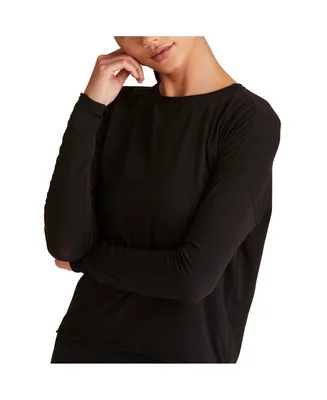 Women's Regular Open Back Long Sleeve T-Shirt