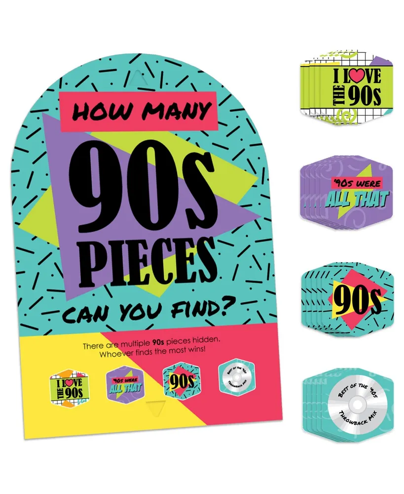 Big Dot of Happiness 90's Throwback - 1990s Party Funny Name Tags - Party  Badges Sticker Set of 12 