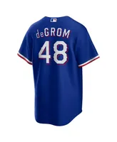 Men's Nike Jacob deGrom Royal Texas Rangers Away Replica Player Jersey