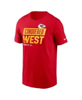 Men's Nike Red Kansas City Chiefs 2022 Afc West Division Champions Locker Room Trophy Collection T-shirt