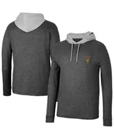 Men's Colosseum Black Arizona State Sun Devils Ballot Waffle-Knit Thermal Long Sleeve Hoodie T-shirt