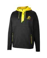 Men's Colosseum Oregon Ducks Luge 3.0 Quarter-Zip Hoodie