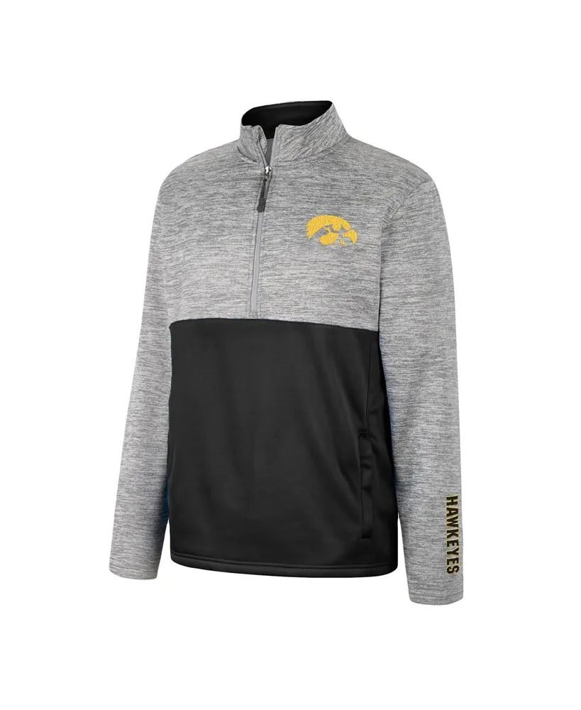 Men's Colosseum Gray Iowa Hawkeyes John Half-Zip Jacket