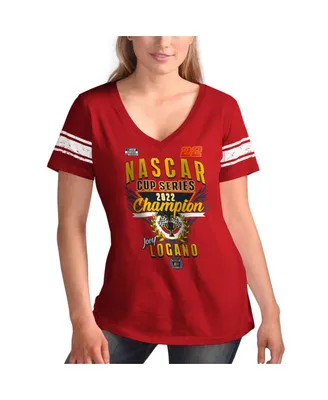 Women's G-iii 4Her by Carl Banks Red Joey Logano 2022 Nascar Cup Series Champion V-Neck T-shirt