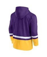 Men's Fanatics Purple Lsu Tigers First Battle Pullover Hoodie