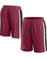 Men's Fanatics Wine Cleveland Cavaliers Referee Iconic Team Mesh Shorts