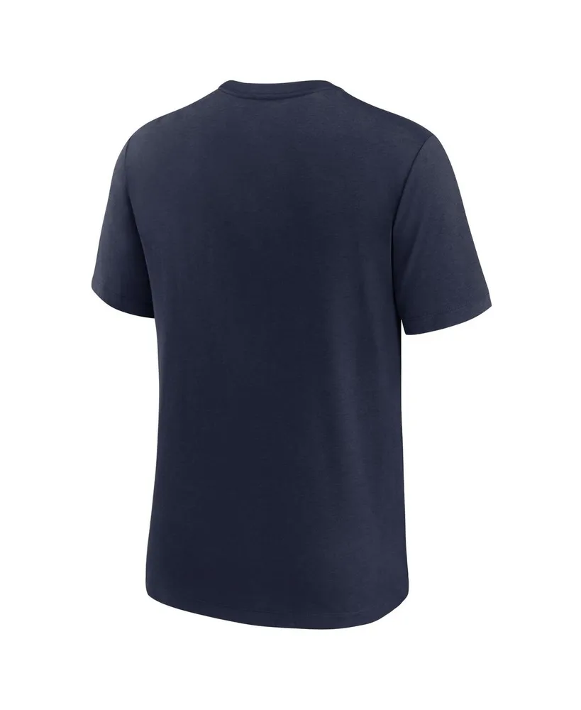 Men's Nike Navy New York Giants Wordmark Logo Tri-Blend T-shirt