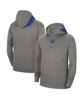 Men's Nike Heather Gray Duke Blue Devils Team Basketball Spotlight Performance Pullover Hoodie