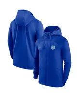 Men's Nike Blue England National Team Strike Raglan Hoodie Full-Zip Track Jacket