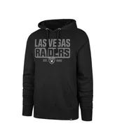 Men's '47 Brand Black Las Vegas Raiders Box Out Headline Pullover Hoodie
