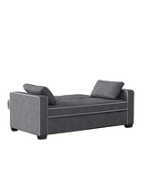 Serta 66.5" W Polyester Augustus Full Convertible Sofa