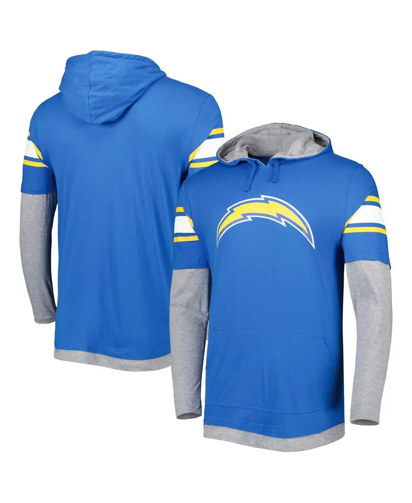 Men's New Era Gold/Blue Los Angeles Rams Active Block Hoodie Long Sleeve T-Shirt Size: Small