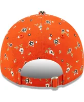 Women's New Era Orange Chicago Bears Floral 9Twenty Adjustable Hat