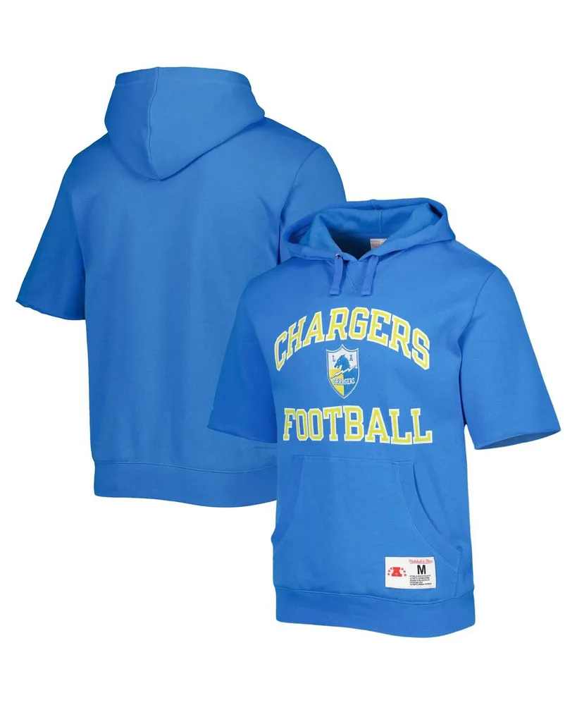 Denver Broncos Mitchell & Ness Washed Short Sleeve Pullover Hoodie - Royal