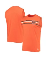 Men's New Era Orange Chicago Bears Brushed Sleeveless Tank Top