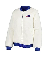 Women's G-iii 4Her by Carl Banks Oatmeal, Royal Buffalo Bills Switchback Reversible Full-Zip Jacket
