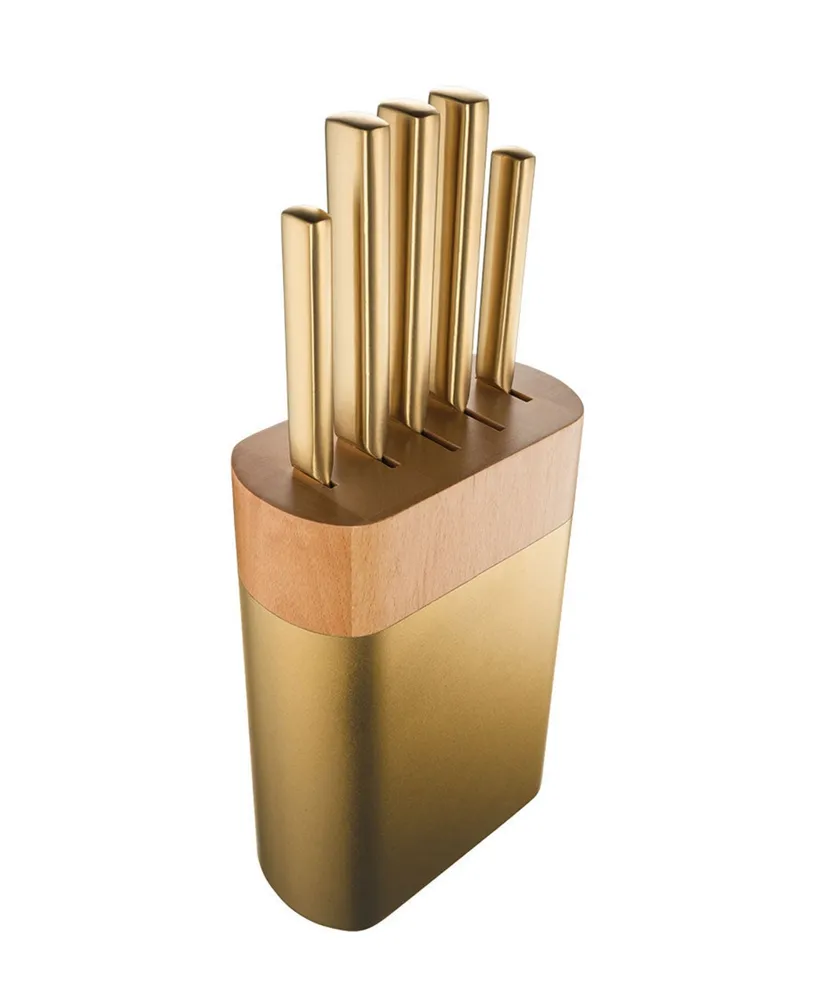 Cuisine::pro Daisho Nara Knife Block Brass Set, 6 Piece