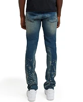 Reason Men's Big and Tall Mulberry Moto Skinny Denim Jeans